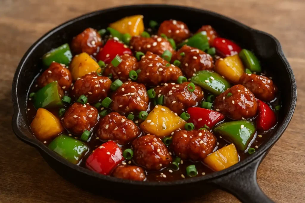 Sheet Pan Sticky Sweet and Sour Chicken